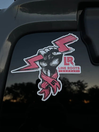 Pink Lightning Sticker
