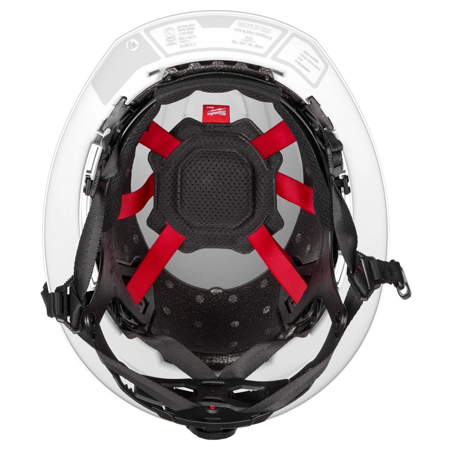 BOLT White Full Brim Vented Safety Helmet – Type 2, Class C