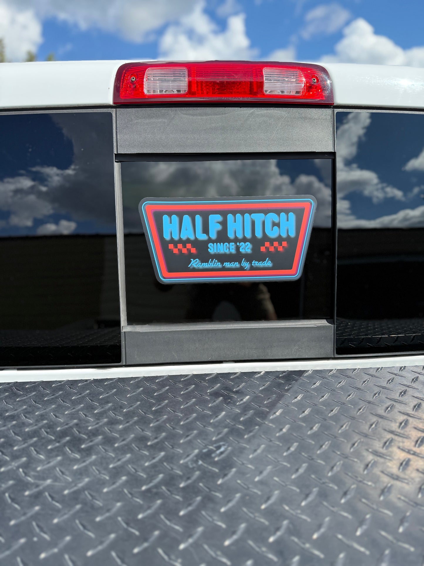 Neon logo sticker
