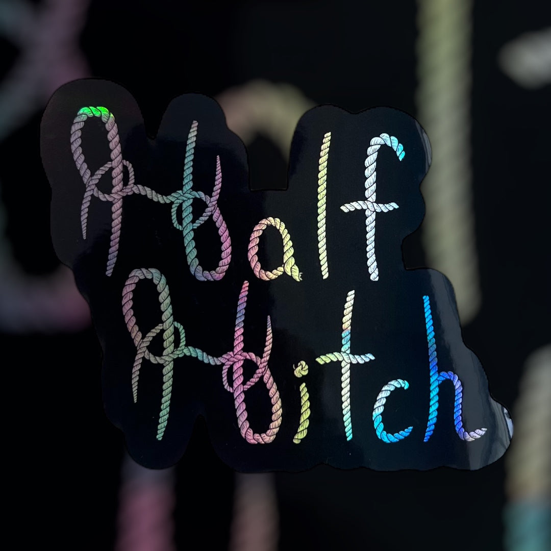 Half Hitch Holographic Sticker