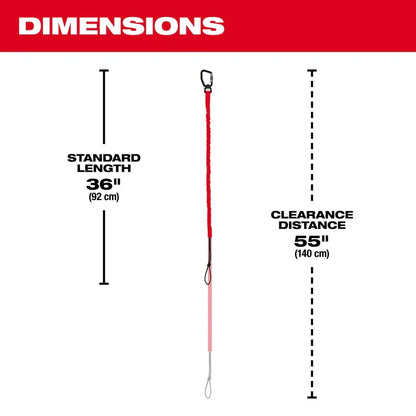 Shock Absorbing and Locking Tool Lanyard- 36.3"