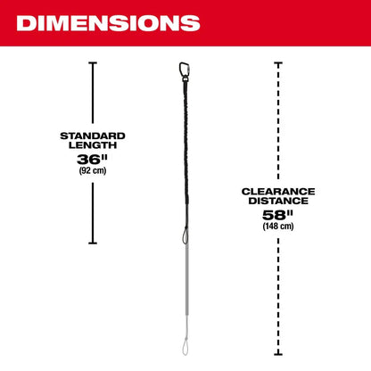 Shock Absorbing and Locking Tool Lanyard- 36.3"