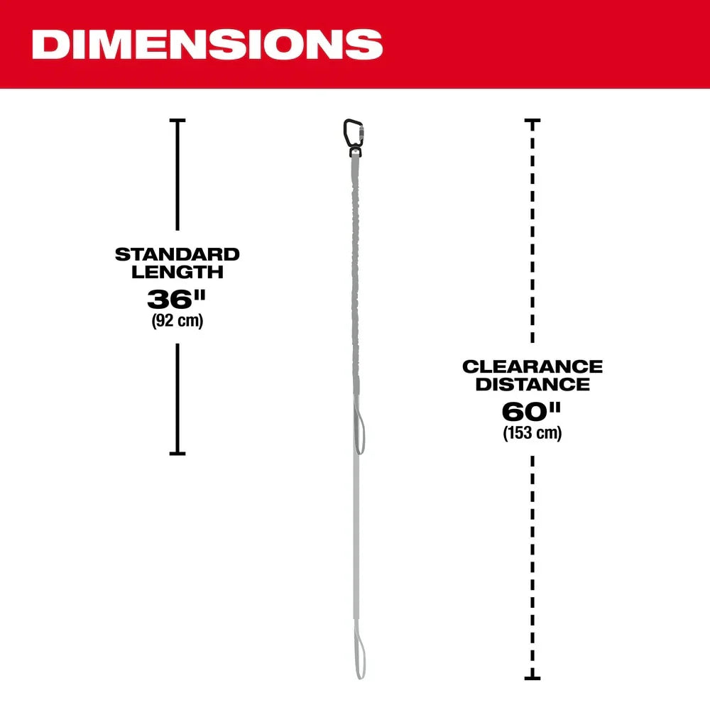 Shock Absorbing and Locking Tool Lanyard- 40"