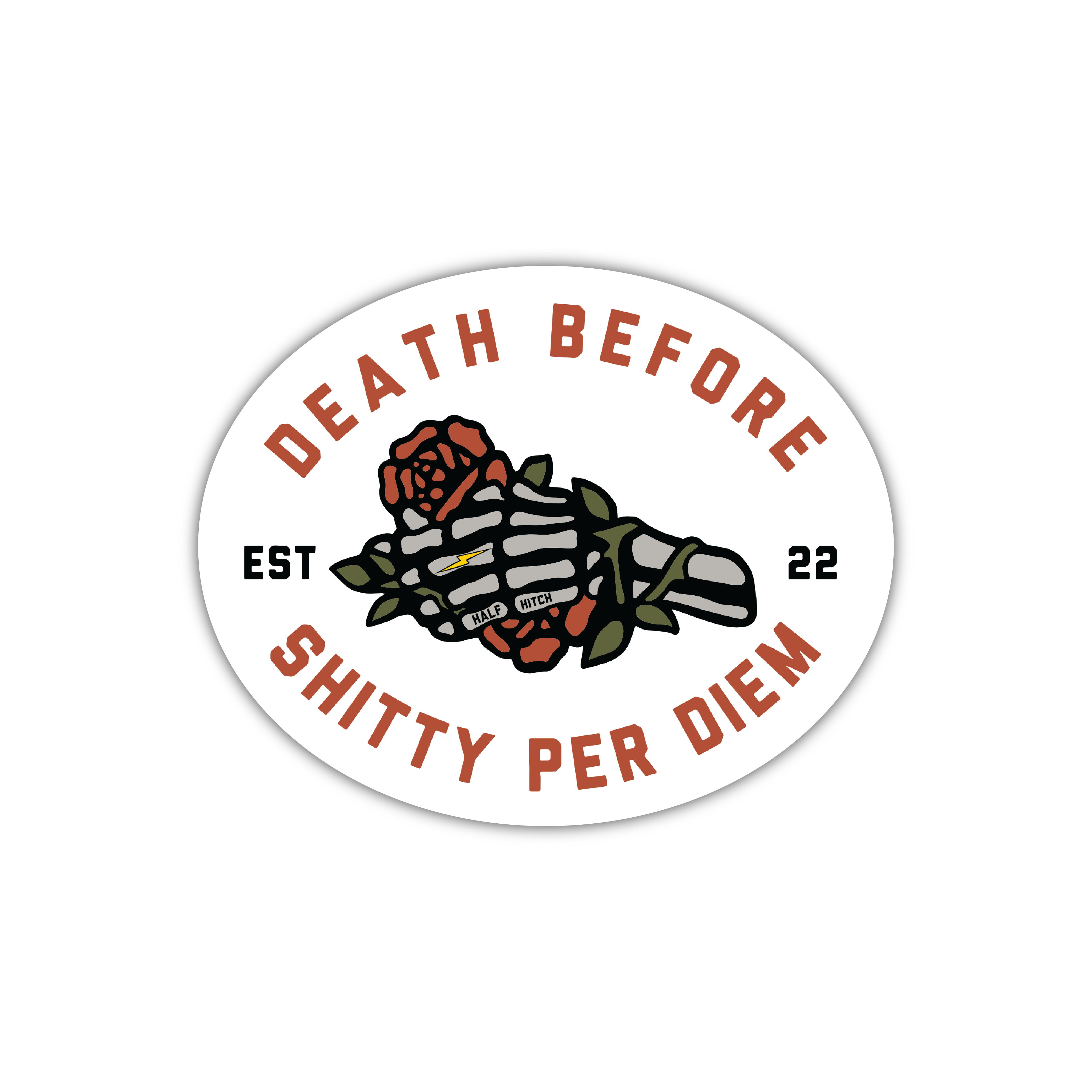 F2shitty Sticker Shitty Per Diem Sticker – Half Hitch
