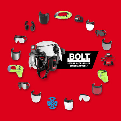 BOLT White Full Brim Vented Safety Helmet – Type 2, Class C